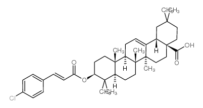 (3beta)-3-[[(2E)-3-(4-Chlorophenyl)-1-oxo-2-propenyl]oxy]-olean-12-en-28-oic acid structure, CAS 892869-42-0