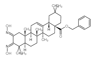 2,3-Bis(hydroxyimino)olean-12-en-28-oic acid phenylmethyl ester structure, CAS 892869-53-3