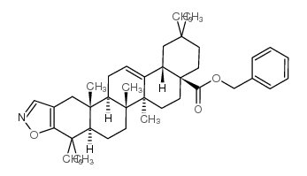 Oleana-2,12-dieno[2,3-d]isoxazol-28-oic acid phenylmethyl ester structure, CAS 892869-60-2