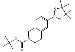 N-Boc-1,2,3,4-tetrahydroisoquinoline-6-boronic acid pinacol ester structure, CAS 893566-72-8