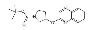 3-(Quinoxalin-2-yloxy)pyrrolidine-1-carboxylic acid tert-butyl ester structure, CAS 897044-97-2