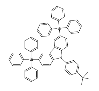 9-(4-tert-Butylphenyl)-3,6-bis(triphenylsilyl)-9H-carbazole structure, CAS 898546-82-2
