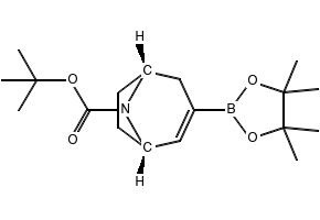 8-(tert-Butoxy)carbonyl-8-azabicyclo[3.2.1]oct-2-ene-3-boronic acid pinacol ester structure, CAS 900503-08-4