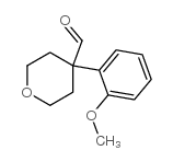 Tetrahydro-4-(2-methoxyphenyl)-2H-pyran-4-carboxaldehyde structure, CAS 902836-57-1