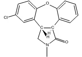 (3aR,12bR)-rel-5-Chloro-2,3,3a,12b-tetrahydro-2-methyl-1H-dibenz[2,3:6,7]oxepino[4,5-c]pyrrol-1-one structure, CAS 912356-08-2