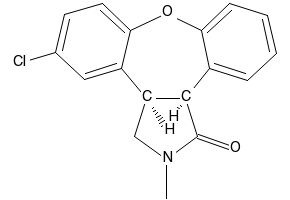 (3aR,12bS)-rel-5-Chloro-2,3,3a,12b-tetrahydro-2-methyl-1H-dibenz[2,3:6,7]oxepino[4,5-c]pyrrol-1-one structure, CAS 912356-09-3