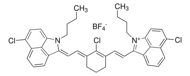 1-Butyl-2-(2-[3-[2-(1-butyl-1H-benzo[cd]indol-2-ylidene)ethylidene]-2-chloro-cyclohex-1-enyl]vinyl)benzo[cd]indolium tetrafluoroborate structure, CAS 913633-67-7