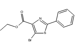 5-Bromo-2-phenylthiazole-4-carboxylic acid ethyl ester structure, CAS 914347-21-0