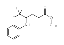 DL-Methyl 5,5,5-trifluoro-4-(phenylamino)pentanoate structure, CAS 914613-28-8