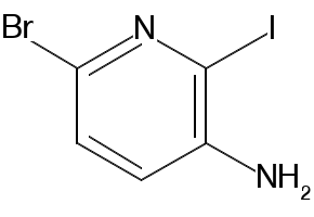 5-Amino-2-bromo-6-iodopyridine structure, CAS 915006-52-9