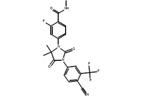 4-[3-[4-Cyano-3-(trifluoromethyl)phenyl]-5,5-dimethyl-4-oxo-2-thioxo-1-imidazolidinyl]-2-fluoro-N-methylbenzamide structure, CAS 915087-33-1