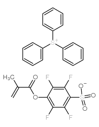 Triphenylsulfonium 2,3,5,6-tetrafluoro-4-(methacryloyloxy)benzenesulfonate structure, CAS 915090-37-8