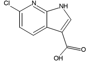 6-Chloro-1H-pyrrolo[2,3-b]pyridine-3-carboxylic acid structure, CAS 915140-96-4