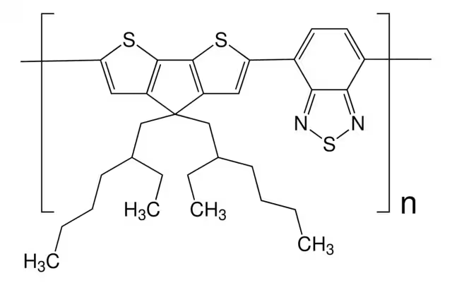 Poly[2,1,3-benzothiadiazole-4,7-diyl[4,4-bis(2-ethylhexyl)-4H-cyclopenta[2,1-b:3,4-b']dithiophene-2,6-diyl]] structure, CAS 920515-34-0