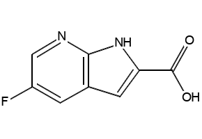 5-Fluoro-1H-pyrrolo[2,3-b]pyridine-2-carboxylic acid structure, CAS 920978-94-5