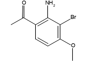 1-(2-Amino-3-bromo-4-methoxyphenyl)ethanone structure, CAS 923289-30-9