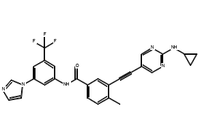 N-(3-(Trifluoromethyl)-5-(4-methyl-1H-imidazol-1-yl)phenyl)-3-iodo-4-methylbenzamide structure, CAS 926922-18-1