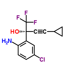 (R)-5-Chloro-alpha-(cyclopropylethynyl)-2-amino-alpha-(trifluoromethyl)benzenemethanol structure, CAS 927812-33-7