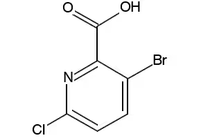 3-Bromo-6-chloro-2-pyridinecarboxylic acid structure, CAS 929000-66-8