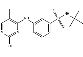 3-[(2-Chloro-5-methyl-4-pyrimidinyl)amino]-N-(tert-butyl)benzenesulfonamide structure, CAS 936092-53-4