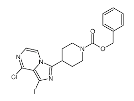 4-(8-Chloro-1-iodoimidazo[1,5-a]pyrazin-3-yl)-1-piperidine carboxylic acid benzyl ester structure, CAS 936901-82-5