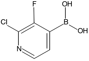 2-Chloro-3-fluoropyridine-4-boronic acid structure, CAS 937595-71-6