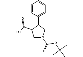 1-(tert-Butoxycarbonyl)-4-phenylpyrrolidine-3-carboxylic acid structure, CAS 939757-89-8