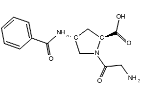 (2S,4R)-1-(2-Aminoacetyl)-4-benzamidopyrrolidine-2-carboxylic acid structure, CAS 943134-39-2