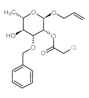 Allyl 3-O-benzyl-2-O-chloroacetyl-alpha-L-rhamnopyranoside structure, CAS 943307-50-4