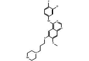 6-Bromo-N-[3-chloro-4-[(3-fluorophenyl)methoxy]phenyl]quinazolin-4-amine structure, CAS 944549-41-1