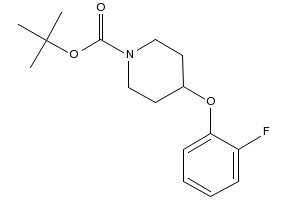 4-(2-Fluorophenoxy)-1-piperidinecarboxylic acid tert-butyl ester structure, CAS 944808-08-6