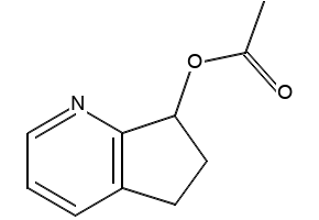 4-Chloro-6,7-dihydro-5H-cyclopenta[b]pyridin-7-yl acetate structure, CAS 945666-87-5