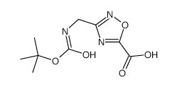 3-[[[(tert-Butoxy)carbonyl]amino]methyl]-1,2,4-oxadiazole-5-carboxylic acid structure, CAS 946667-81-8