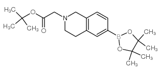 N-(tert-Butoxycarbonylmethyl)-3,4-dihydroisoquinoline-6-boronic acid pinacol ester structure, CAS 949922-33-2