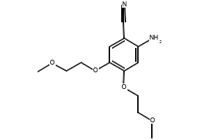 2-Amino-4,5-bis(2-methoxyethoxy)benzonitrile structure, CAS 950596-58-4