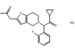 5-[2-Cyclopropyl-1-(2-fluorophenyl)-2-oxoethyl]-4,5,6,7-tetrahydrothieno[3,2-c]pyridin-2(3H)-one structure, CAS 951380-42-0