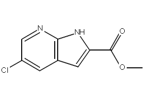 Methyl 5-chloro-1H-pyrrolo[2,3-b]pyridine-2-carboxylate structure, CAS 952182-19-3