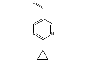 2-Cyclopropylpyrimidine-5-carbaldehyde structure, CAS 954226-60-9