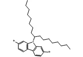 2,7-Dibromo-9-(1-octylnonyl)-9H-carbazole structure, CAS 955964-73-5