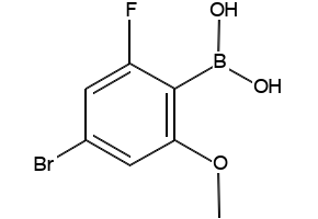 4-Bromo-2-fluoro-6-methoxyphenylboronic acid structure, CAS 957035-32-4