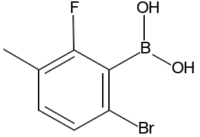 6-Bromo-2-fluoro-3-methylphenylboronic acid structure, CAS 957061-15-3