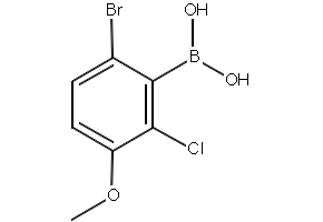 6-Bromo-2-chloro-3-methoxyphenylboronic acid structure, CAS 957062-55-4