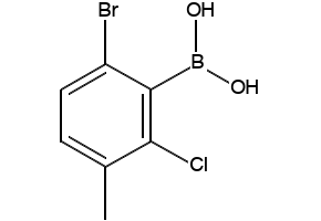 6-Bromo-2-chloro-3-methylphenylboronic acid structure, CAS 957120-28-4