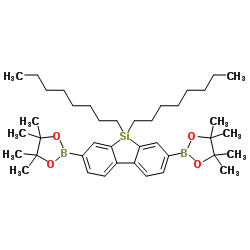 9,9-Dioctyl-9H-9-silafluorene-2,7-bis(boronic acid pinacol ester) structure, CAS 958293-23-7