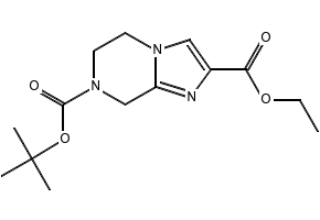 3-Bromo-5,6-dihydroimidazo[1,2-a]pyrazine-2,7(8H)-dicarboxylic acid 7-tert-butyl 2-ethyl ester structure, CAS 1000576-75-9