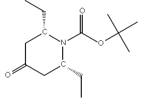 N-Boc-2,6-diethyl-4-oxo-piperdine structure, CAS 1003843-30-8