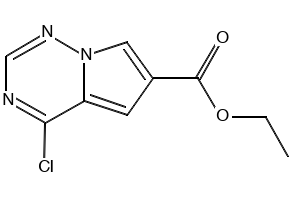 Methyl 4-chloropyrrolo[2,1-f][1,2,4]triazine-6-carboxylate structure, CAS 1005196-61-1