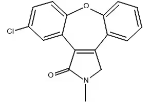 11-Chloro-2,3-dihydro-2-methyl-1H-dibenz[2,3:6,7]oxepino[4,5-c]pyrrol-1-one structure, CAS 1012884-46-6
