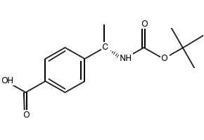 4-[(1S)-1-[[(tert-Butoxy)carbonyl]amino]ethyl]benzoic acid structure, CAS 1014644-95-1