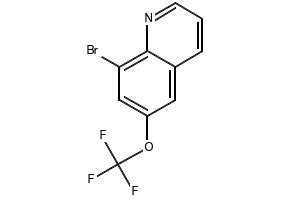 8-Bromo-6-trifluoromethoxyquinoline structure, CAS 1020253-25-1